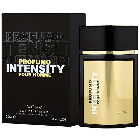 Lattafa Vurv Profumo Intensity – Agrumes, Aquatique, Boisé, Cuir – Eau de Parfum Parfum Longue Durée pour Homme, 3,4 Onces / 100 ml